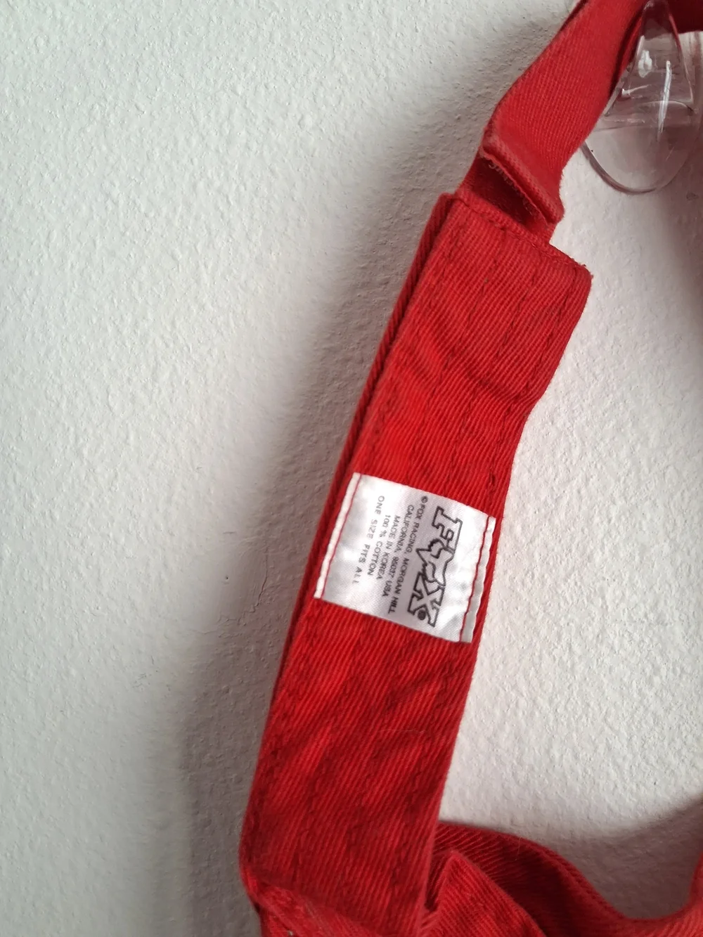 Vintage Fox Racing Sun Visor Cap Hat Red